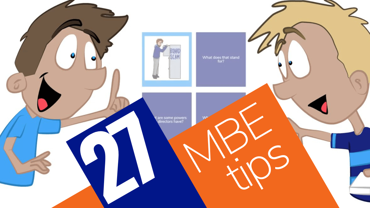 27 MBE Tips for the Bar Exam