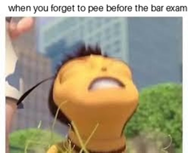 best lawyer meme bar exam forget to pee